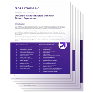 Whitepaper 30 Career Paths to Explore with Your Biotech Experience